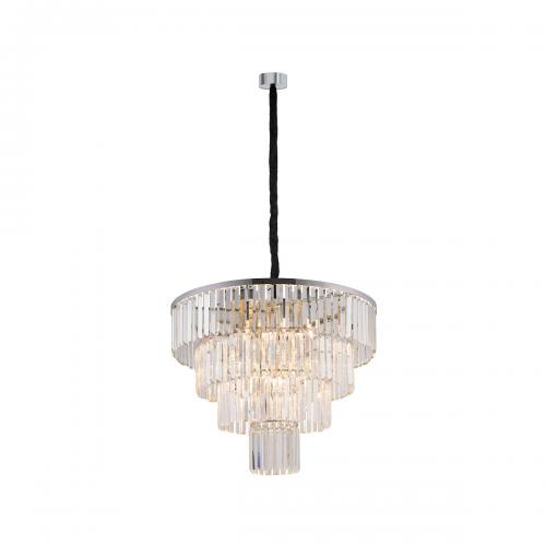 NOWODVORSKI - Полилей 7615 CRISTAL SILVER L ZWIS • Ф71см • 12 х 25 W  E14 • IP20