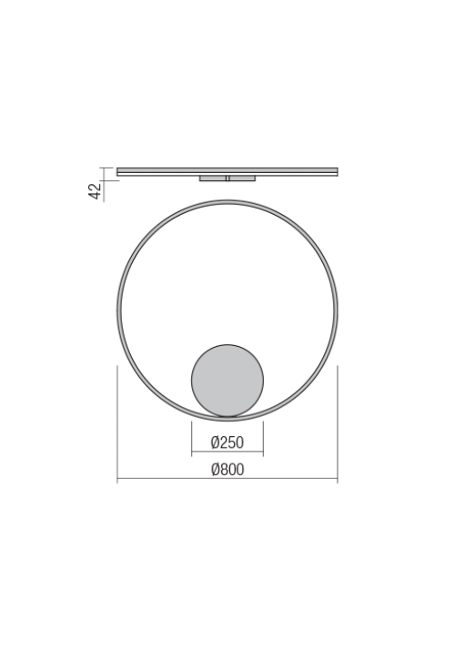 REDO GROUP - Аплик ORBIT 01-1910 LED 55W 4000K D800 SAND WHITE INDIRECT LIGHT
