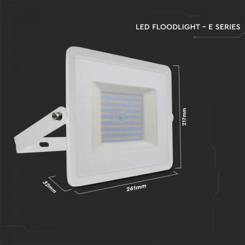 V-TAC - 100W LED Прожектор Е-Series G2 Бяло Тяло 6500K SKU: 215969