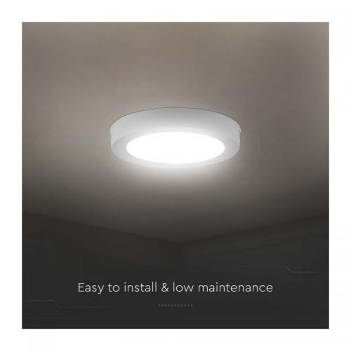 V-TAC - 24W LED Backlit Surface Mounted Panel Round 6400K SKU: 7881