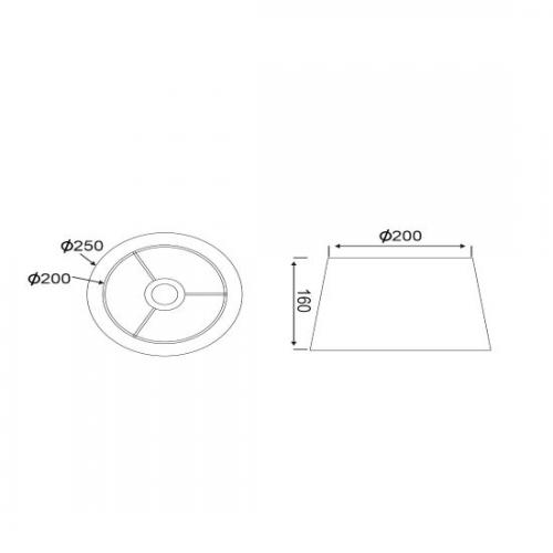 ACA LIGHTING - abajur  CONE2520W Е27