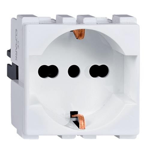 ELMARK - 26020 - ITALIAN STANDART SOCKET WHITE LECCE 
