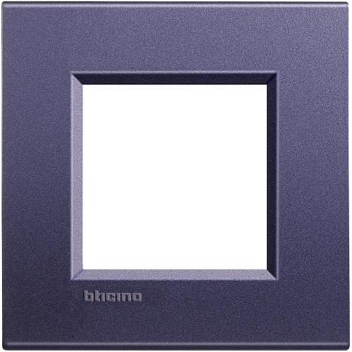 BTICINO - LNA4802CB Square cover plate 2 modules - club