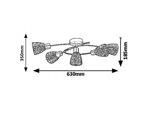 RABALUX - ceiling luminaire STACY 6930  E14, 5X40W