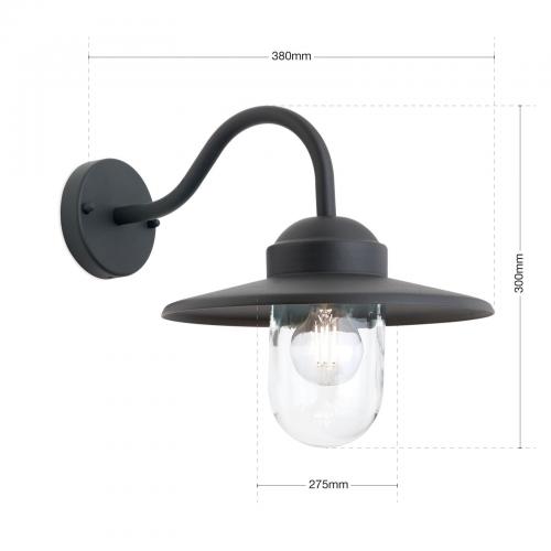 ORIO - Градински аплик E27 IP44 EDWARD AL 11-1313 антрацит
