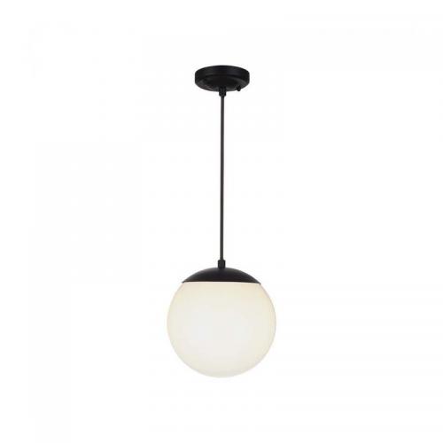 V-TAC - Ceiling Hanging Lamp 1xE27 Matt Black Opal Plastic C Ball SKU: 11825