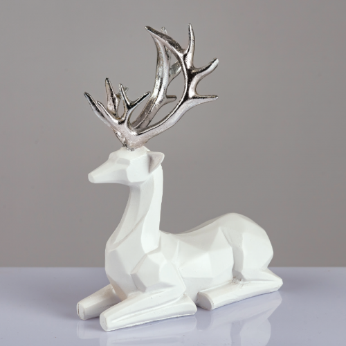 ACA LIGHTING - X1584714 DECORATIVE RESIN REINDEER WHITE 20cm
