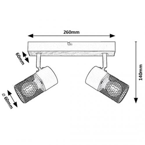 RABALUX - SPOTLIGHTS METTA 71152 E14 2X MAX 40W