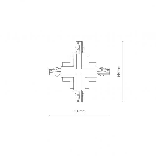 NOWODVORSKI - CTLS RECESSED POWER X CONNECTOR black 8680