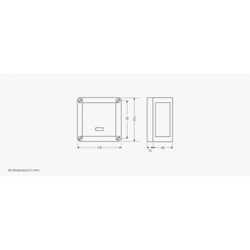 CP ELECTRONICS - MW motion sensor surface mounting , 90° range 25m @ h=1,5m, IP66 320012