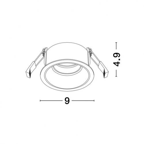NOVA LUCE - Recessed Downlight  Ø9, H:4.9 cm., Cut Out: 7.5 cm.  9110112  REINA ⚡ LED GU10 ⚡ 1x10W ⚡ 230V ⚡ IP20 ✴ White  