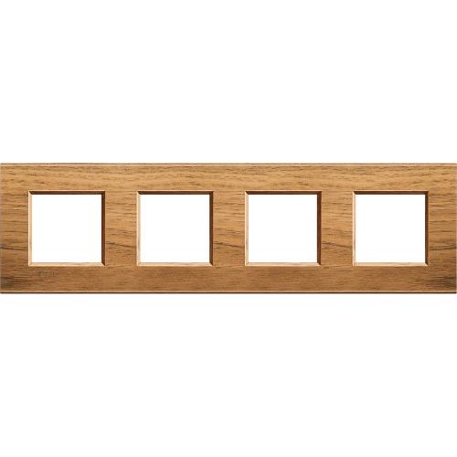 BTICINO - LNA4802M4LNC Четворна рамка 4х2М Walnut дърво правоъгълна Livinglight