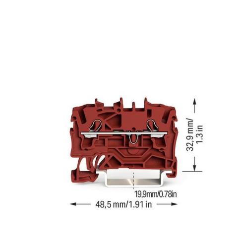 WAGO - Terminal RED 2.5mm2 SCREWLESS TOPJOB® S  2002-1203