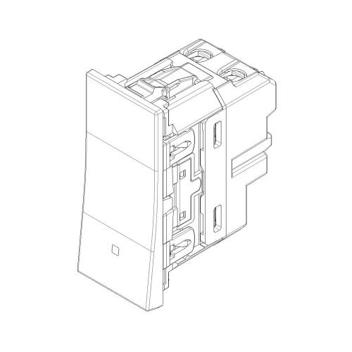VIMAR - 1P 10AX Push Button in-line canvas, lightable - 30008.C