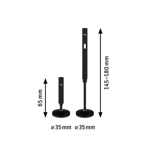 PAULMANN - 94602  CorDuo cable system mounting set wall connection✴ black matt