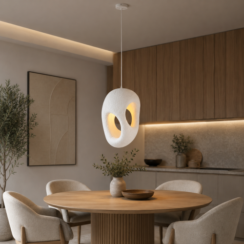 ACA LIGHTING - Пендел Ø270mm, h1500mm FALIRIS E27 бял MP251031