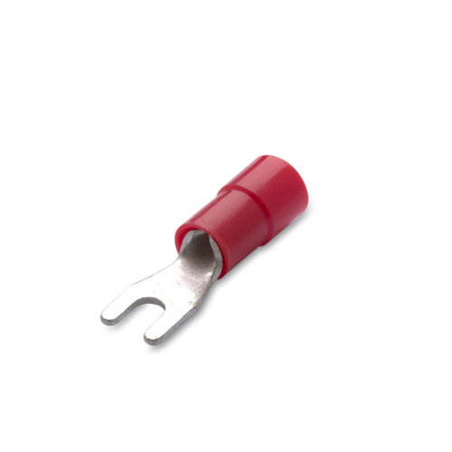 BM GROUP - Fork terminal 0.25-1.5мм2 5мм screw red /100. pcs/ 00126