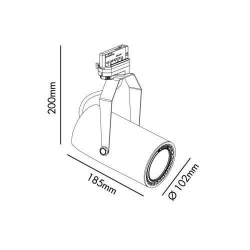 FARO -  LED прожектор  MINI-SIGMA 010903702 LED 20W, 1300LM, 3100K