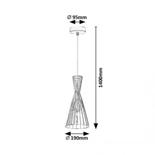 RABALUX -  PENDANTS LEANDROS 72005 E27 1X MAX 60W