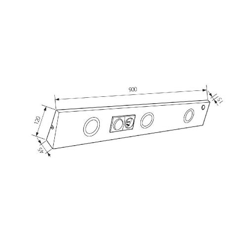 VIVALUX - Furniture lighting L 900-W/AL VIV000574
