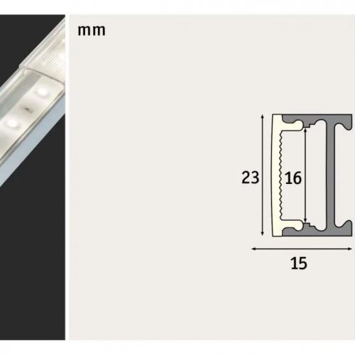 PAULMANN - 70809  LED strip profile square 1m✴aluminum/satin