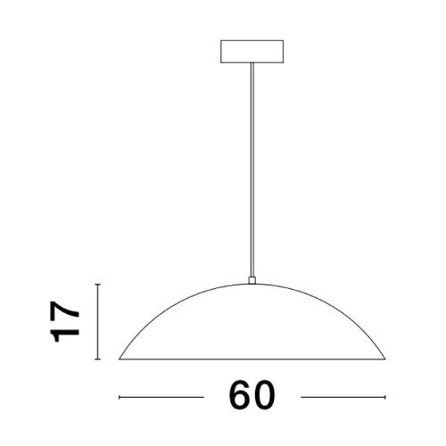 NOVA LUCE - GLIM 9081290 LED 47 Watt 230V 2015Lm 3000K IP20