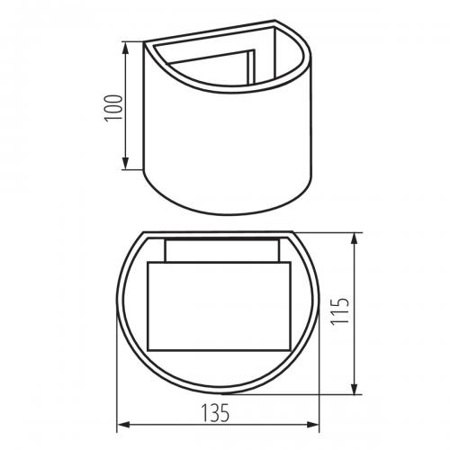 KANLUX - Фасадно осветително тяло REKA LED EL 7W-O-W - 28993