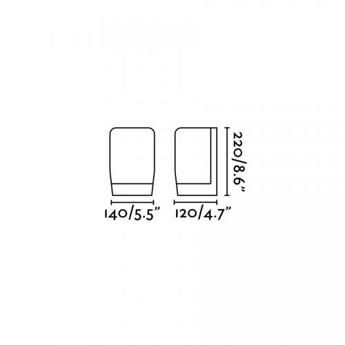 FARO - POL LED Dark grey wall lamp Ref.70829 IP54