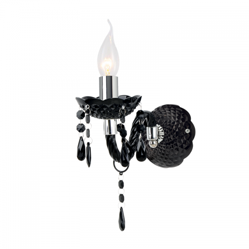 ACA LIGHTING -  SF63991B WALL LAMP 1X40W E14 BLACK ACRYLIC PEGASUS 