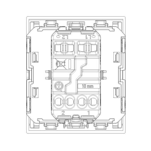 VIMAR - 1P 10AX revers.switch 2M in-line black, lightable - 30012.2G