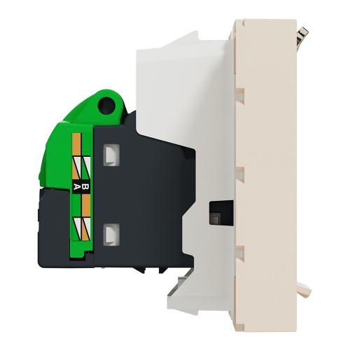 SCHNEIDER ELECTRIC - NU341544 Кат. 6 UTP розетка слонова кост двумодулна