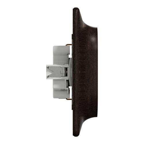 SCHNEIDER ELECTRIC - SDD381221 Sedna Design & Elements Двоен контакт шуко с детска защита, 2P+E  винтово свързване 16А 250V венге