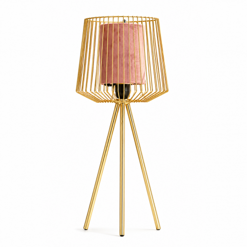 TNL - METAL & VELVET FABRIC TABLE LAMP TNL TNL1006RD