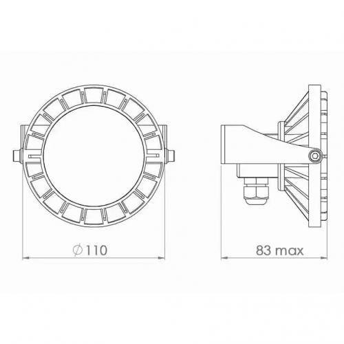 ATRA - Spotlight 8812 LED 12W 1200lm 4000К SAMSUNG IP65 