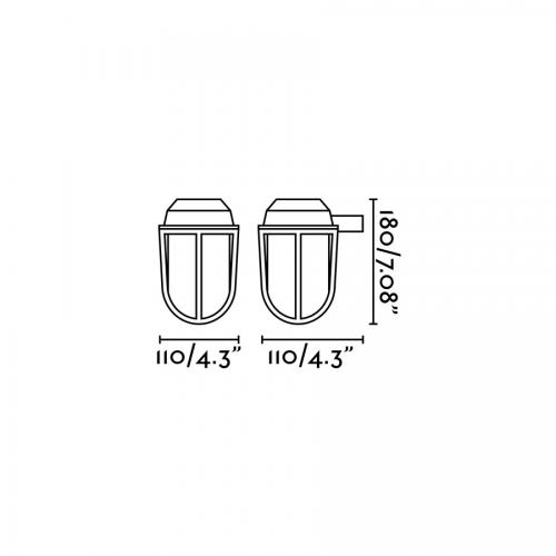FARO - BORDA Brass wall lamp Ref.70997  IP44