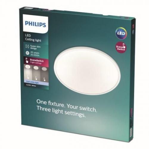 PHILIPS - Плафон SuperSlim 1x15W Интегриран LED Бял 871869968107400