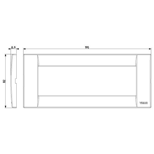 VIMAR - 16746.15 - Classica plate 6M techn. graphite grey
