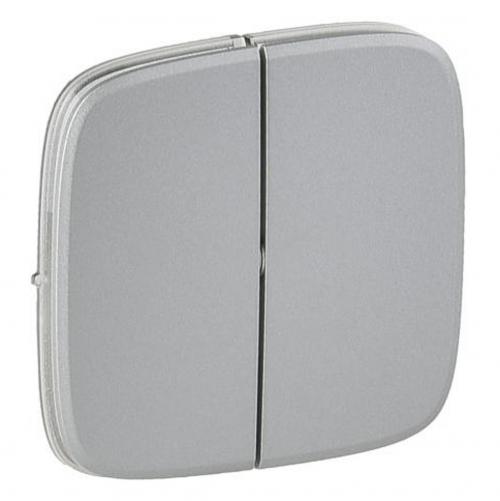 LEGRAND - 7 550 27 Cover plate Valena Allure - 2-gang switch/push-button - aluminium