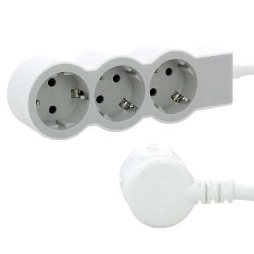 LEGRAND - 694567 Разклонител БЯЛ 3x2P+E с кабел 5 метра / 1.5mm2 Standard Legrand