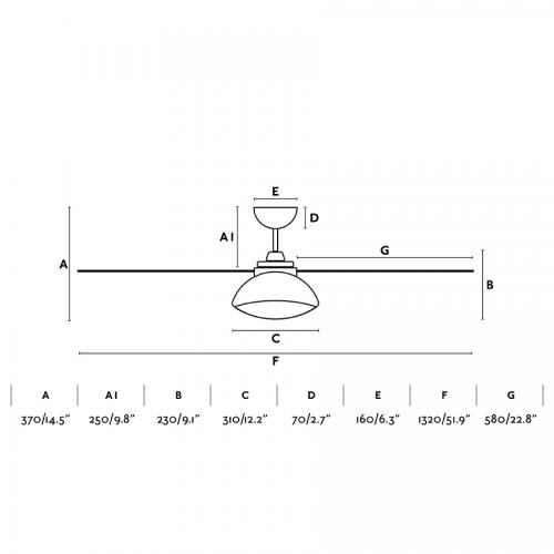 FARO - RODAS LED Brown ceiling fan with DC motor 33523WP