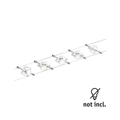 PAULMANN - 94134  Rope system Mac II basic set✴ GU5.3 max. 5x10W ⚡dimmable ~230/12V✴white
