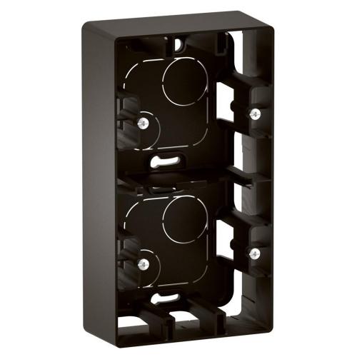 LEGRAND - Конзола двойна за открит монтаж Niloe New Черен NP162BK