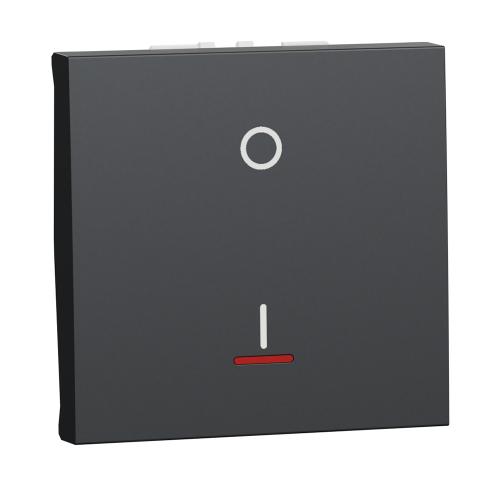 SCHNEIDER ELECTRIC - NU326254S New Unica - Two Pole switch with indication 16A 2 modules antracite