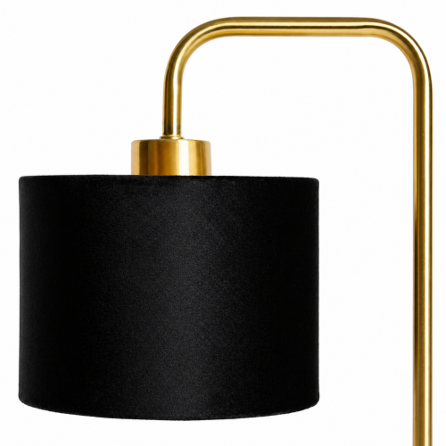 TNL - METAL & VELVET FABRIC TABLE LAMP TNL1008BL