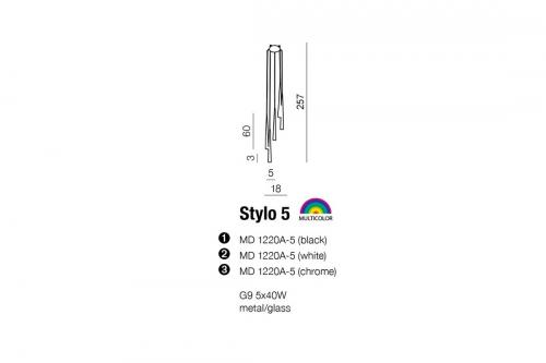 AZZARDO - Stylo 5 MD1220A-5-WH / AZ0208