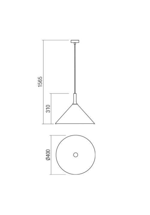 REDO GROUP - Пендел  JAAP 01-1608  SU E27 D400 SANDED BEIGE+BLACK TOP