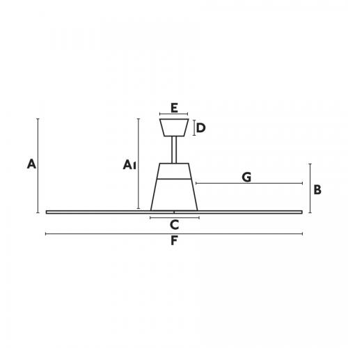 FARO - TYPHOON Brown ceiling fan with DC motor 33490-16