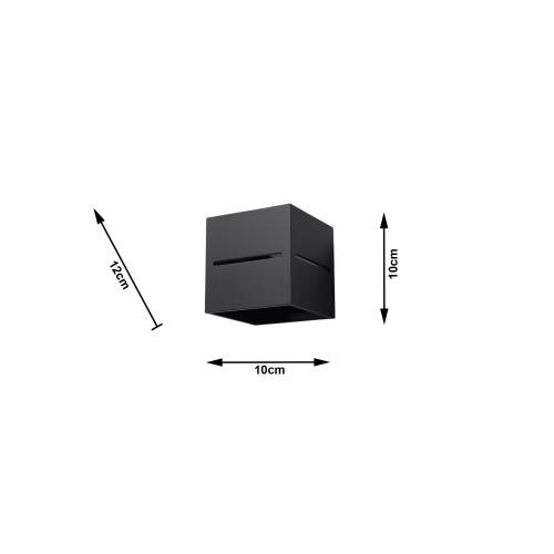 SOLLUX - Wall lamp Lobo black SL.0204