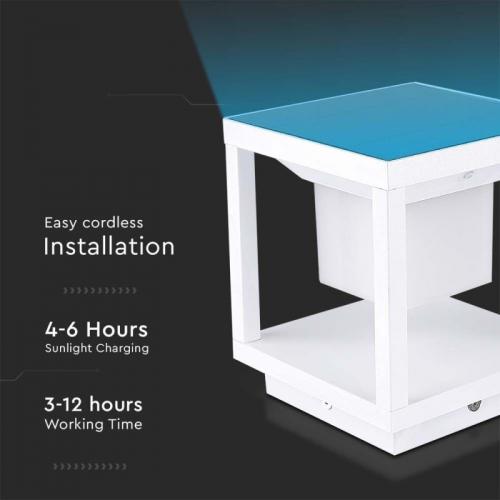 V-TAC - LED Соларен Стълб Бял 3000К SKU: 6806 