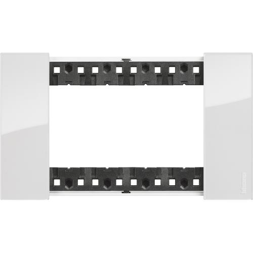 BTICINO - KA4804DW 4 modules Living Now Plate - ice - material: tecno polymer